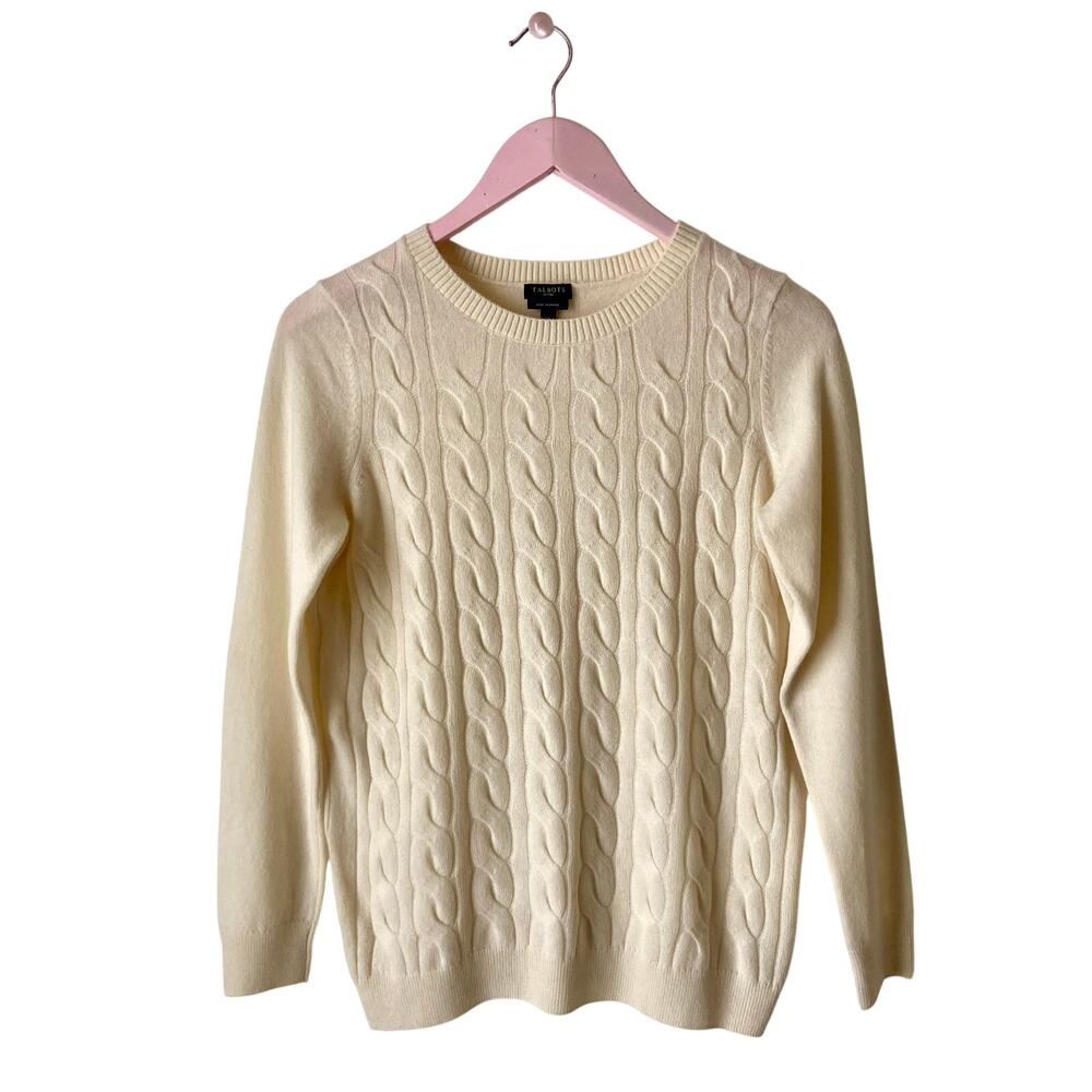 Talbots Cashmere Cream Sweater